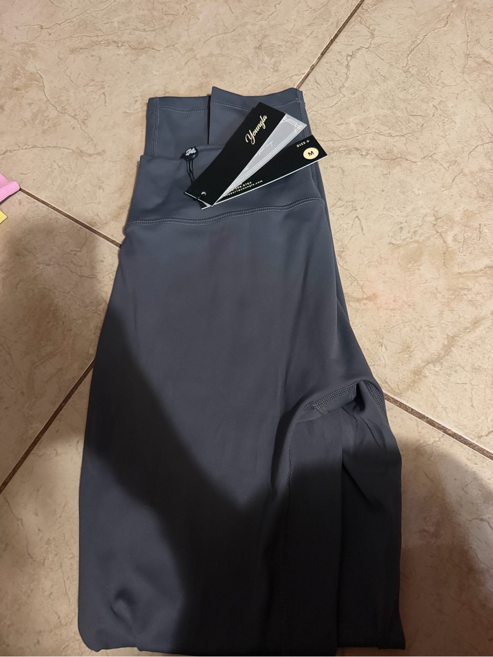 YLAHigh-Waist Charcoal Active Leggings